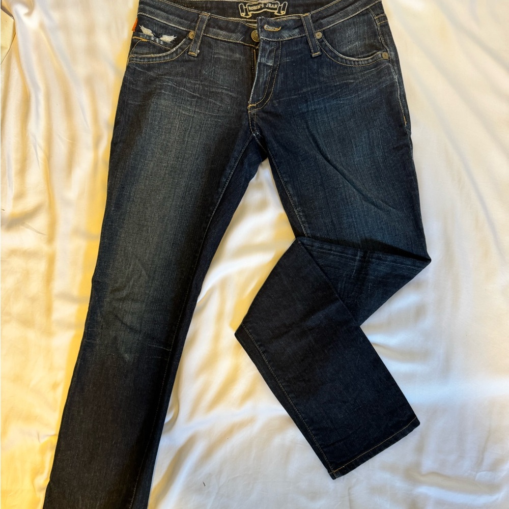Robin's Jean Dark Blue Straight Leg Jeans - Picture 2 of 3